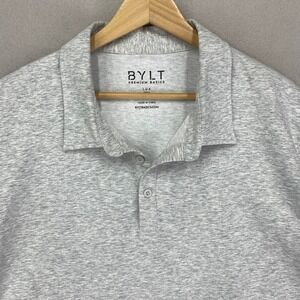 BYLT Basics Polo Shirt Mens XXL Short Sleeve Stretch‎ Gray Office Career Golf